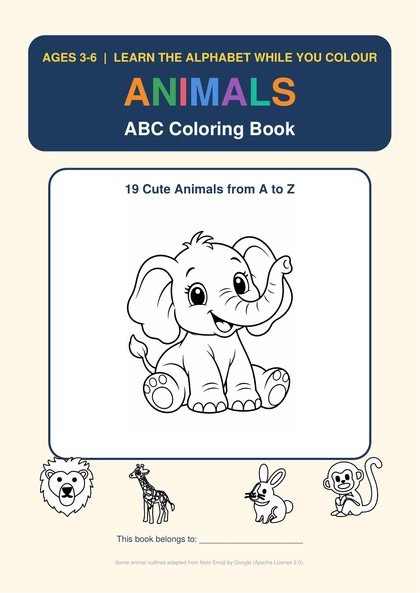 Animals ABC Coloring Book cover